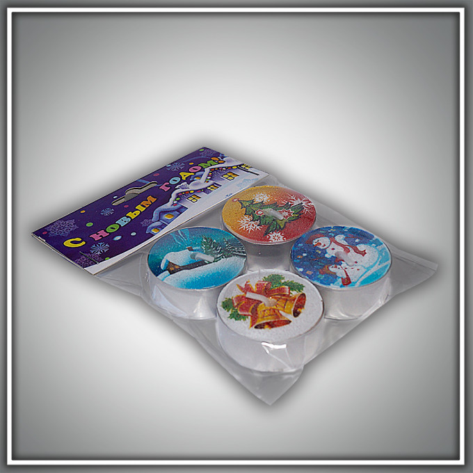 свеча в гильзе "новогодняя" 5436