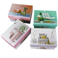 Коробка Прямоугольник 11*7,5*5,5 см ИНТЕРЬЕР ассорти