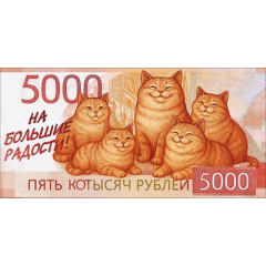 Конверт для денег "Пять котысяч"