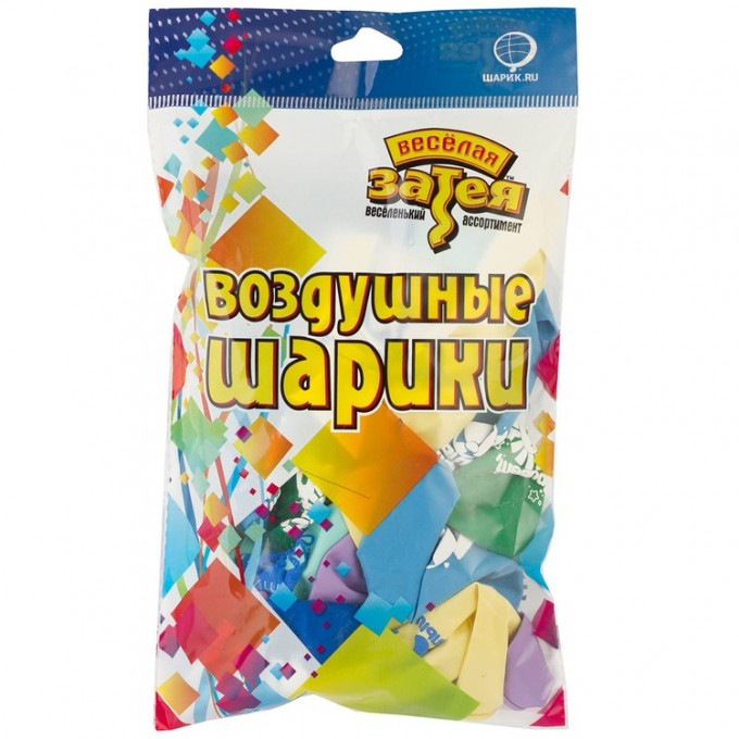 Воздушный шар латексный с рисунком 12" пастель ПРИВЕТ МАЛЫШ! ассорти 25 шт