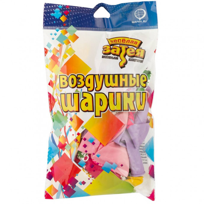 Воздушный шар латексный с рисунком 12" пастель ПРИВЕТ МАЛЫШКА! ассорти 25 шт
