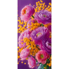 Конверт для денег без надписи (мимозы и пионы)