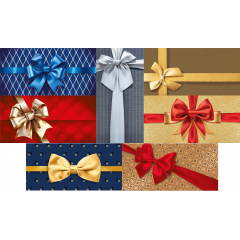 Конверт для денег Без надписи БАНТИКИ Микс (7в*3)