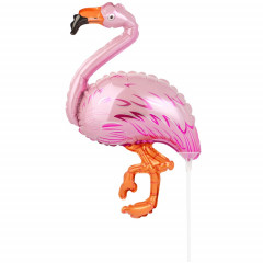 Воздушный шар фольгированный мини-фигура 14" Фламинго 36 см