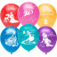 Воздушный шар латексный с рисунком 12''/30 см пастель Принцессы Диснея, С Днем Рождения!, Ассорти 25 шт