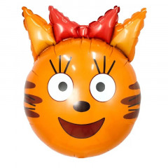 Воздушный шар фольгированный 19\'\'/48 см Фигура Голова Три кота Карамелька