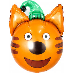 Воздушный шар фольгированный 21\'\'/53 см Фигура Голова Три кота Компот