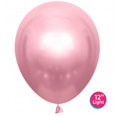 Воздушный шар латексный 12\'\'/30 см хром Розовый лайт