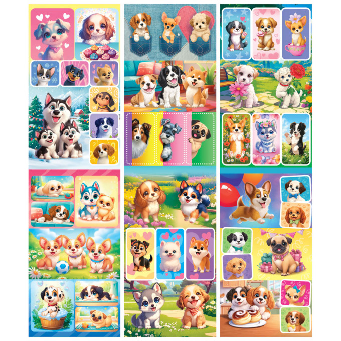 Альбом наклеек Милые щеночки