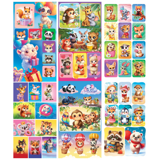 Альбом наклеек Самые милые животные