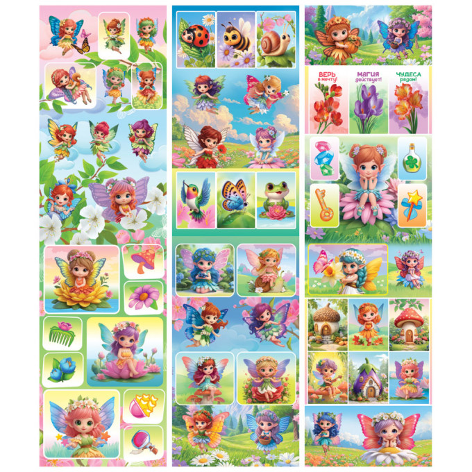 Альбом наклеек А6 Яркие феечки