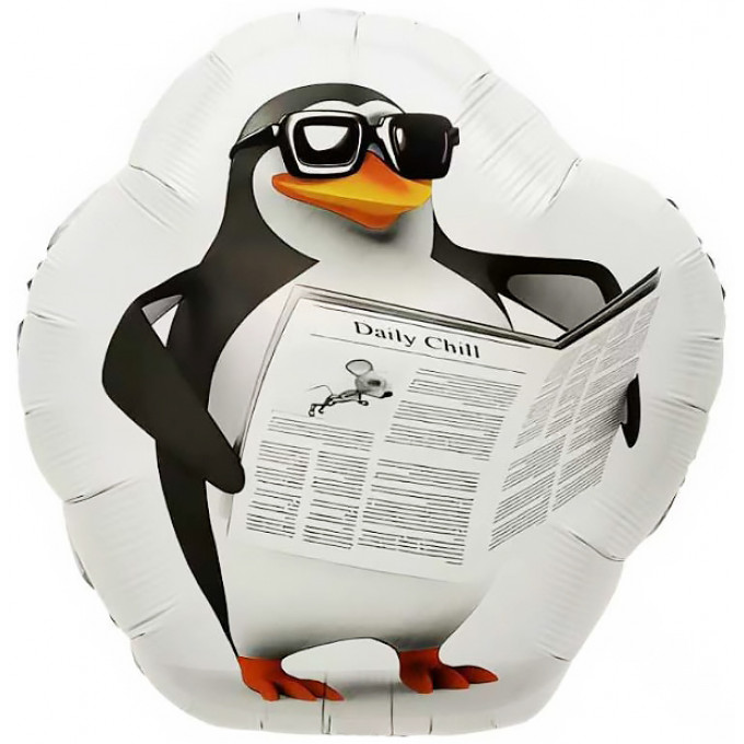 Воздушный шар фольгированный Фигура 21"/53 см Деловой пингвин