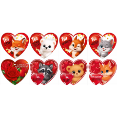 Бирка-сердечко Милашки МИКС (8в*5)