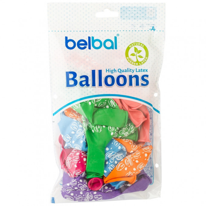 Воздушный шар латексный с рисунком 14" пастель шелкография 8 Марта Тюльпаны