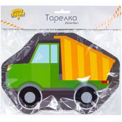 Тарелка фигурная Самосвал 25см 6 штук