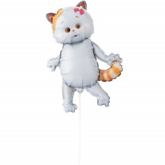 Воздушный шар фольгированный 16" Мини-фигура Басик Кошечка Ли-Ли 38 см