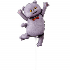 Воздушный шар фольгированный 16" Мини-фигура Кот Басик 40 см