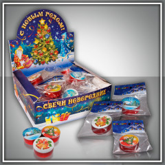 свеча в гильзе "новогодний микс" 0019