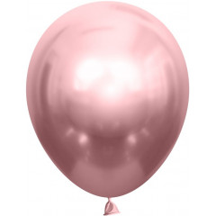 Воздушный шар латексный без рисунка 12''/30 см хром Розовое Золото, 50 шт