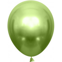 Воздушный шар латексный без рисунка 12''/30 см хром Лайм, 50 шт