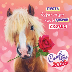 Календарь перекидной на скрепке на 2025 год Символ года (коллаж). Пусть будет жизнь как в сказке