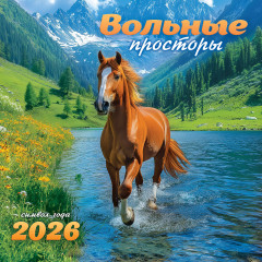 Календарь перекидной на скрепке на 2025 год Символ года. Вольные просторы