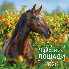 Календарь перекидной на скрепке на 2025 год Символ года. Чудесные лошади
