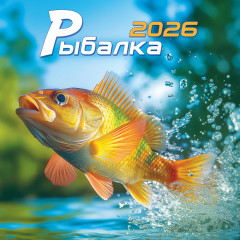 Календарь перекидной на скрепке на 2025 год Рыбалка