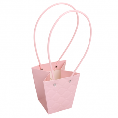 ПЛАЙМ пакет для цветов и подарков ЗD 12*8*12,5см РОЗОВЫЙ СВЕТЛЫЙ