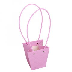 ПЛАЙМ пакет для цветов и подарков ЗD 12*8*12,5см РОЗОВЫЙ ЯРКИЙ