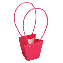 ПЛАЙМ пакет для цветов и подарков ЗD 12*8*12,5см ФУКСИЯ