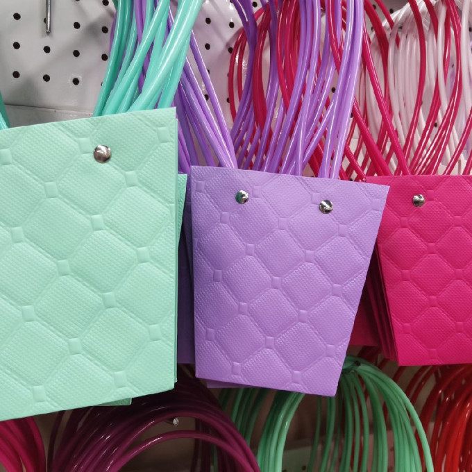 ПЛАЙМ пакет для цветов и подарков ЗD 12*8*12,5см ФУКСИЯ