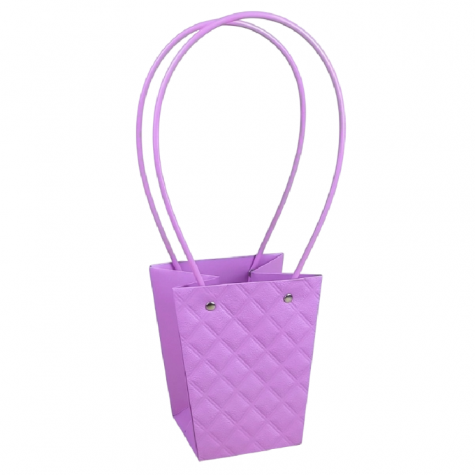 ПЛАЙМ пакет для цветов и подарков РОМБЫ 13*9,5*15,5см ЛАВАНДА