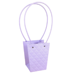 ПЛАЙМ пакет для цветов и подарков РОМБЫ 13*9,5*15,5см СИРЕНЕВЫЙ СВЕТЛЫЙ