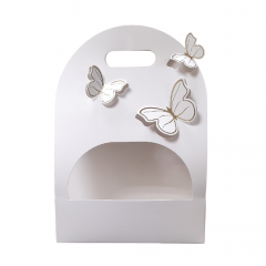 Сумка для цветов BUTTERFIY 25*9*36 см БЕЛЫЙ