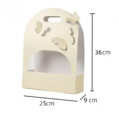 Сумка для цветов BUTTERFIY 25*9*36 см БЕЛЫЙ