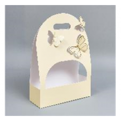 Сумка для цветов BUTTERFIY 25*9*36 см КРЕМОВЫЙ