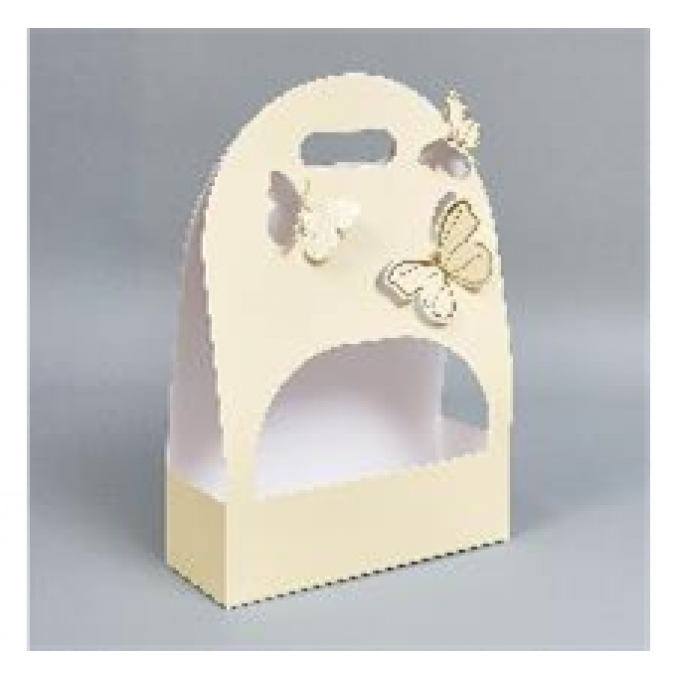 Сумка для цветов BUTTERFIY 25*9*36 см КРЕМОВЫЙ
