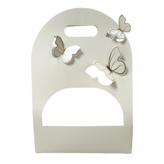 Сумка для цветов BUTTERFIY 25*9*36 см КРЕМОВЫЙ