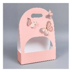 Сумка для цветов BUTTERFIY 25*9*36 см РОЗОВЫЙ