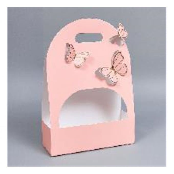 Сумка для цветов BUTTERFIY 25*9*36 см РОЗОВЫЙ