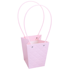 ПЛАЙМ пакет для цветов и подарков 3D 13*9,5*15,5см РОЗОВЫЙ СВЕТЛЫЙ