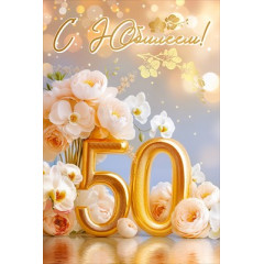 Открытка "С Юбилеем! 50"