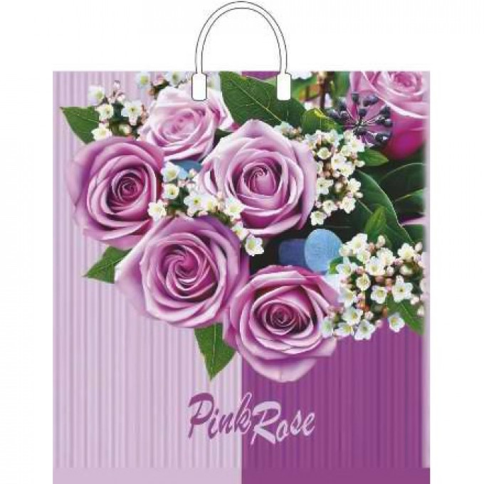 Пакет с пластмассовыми ручками 40х44 см ламинация КАМИЛЛА