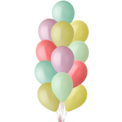 Воздушный шар латексный без рисунка 12" Стандарт Macaron 12 шт