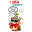 Конверт для денег "С днём рождения!" (сова с цветком)