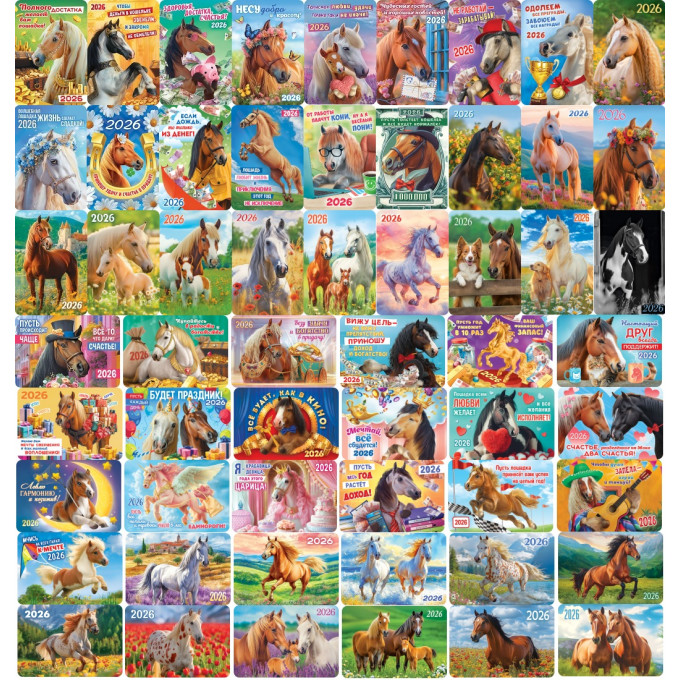 Календарь карманный Символ года на 2026 год МИКС (57в*1)