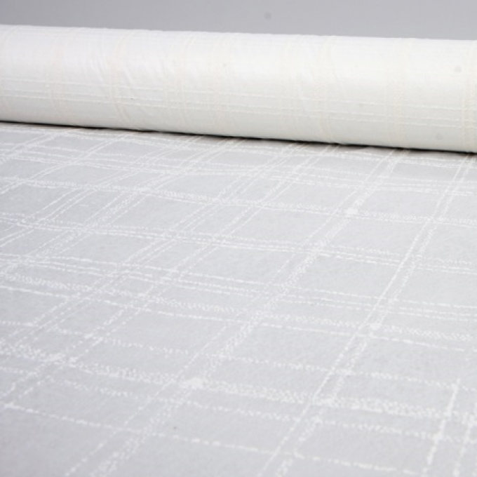 Фетр с объёмным рис. Клетка 50см х 9м белый
