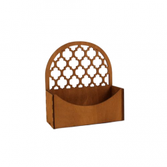 Подарочная упаковка "Конверт" с классическим рисунком, округлый (18*7*19,5) фанера 3мм, окраш. морилкой Мокко