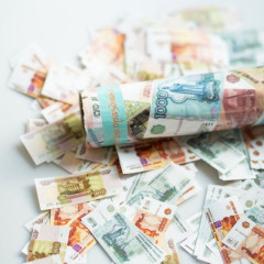 Пневмохлопушка в металлической тубе 40см Рублевый бум